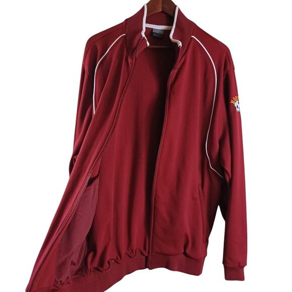 Nike Soccer Track Jacket Men's XL Maroon White Piping | North Team Warm-Up Zip - Picture 10 of 13